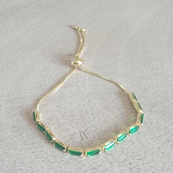 KissYan Tennis for Women, 14K Gold Plated Cubic Zirconia Bracelet - Picture 5 of 5